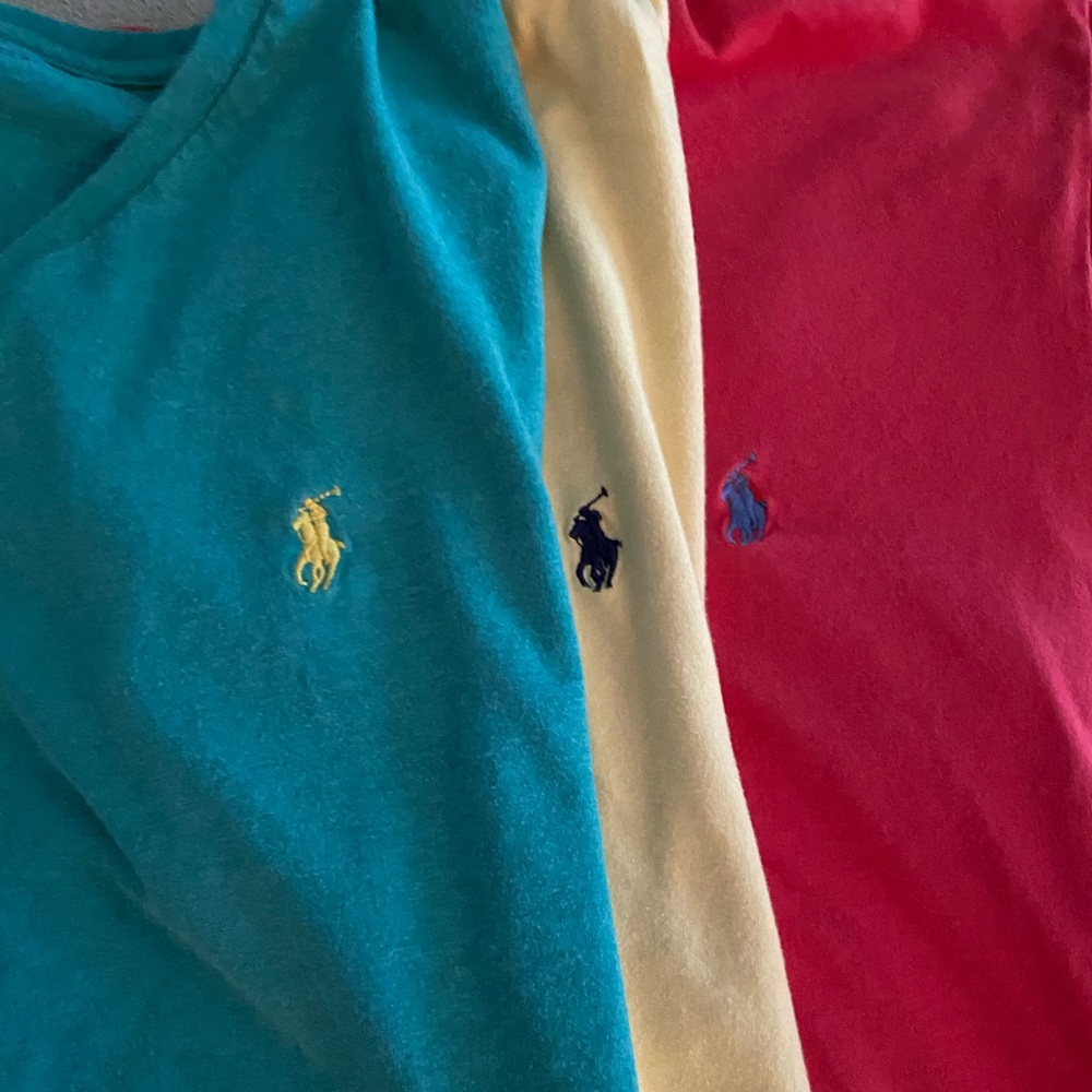 Lot of 3 V-neck Polo Tshirts